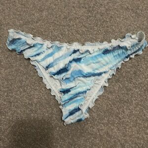 blue marbled bikini bottoms